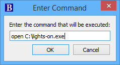 command to be executed